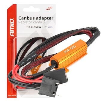 CANBUS rezistor pro LED žárovky 6Ω 50W H7 plug and socket AMIO-04089