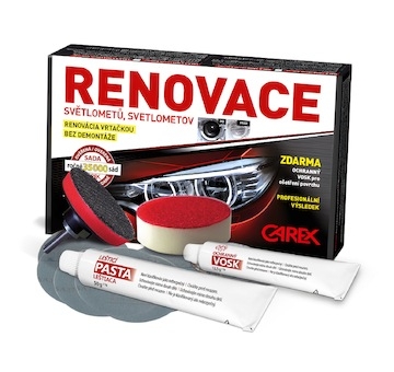 CAREX - sada na RENOVACI plastových světlometů