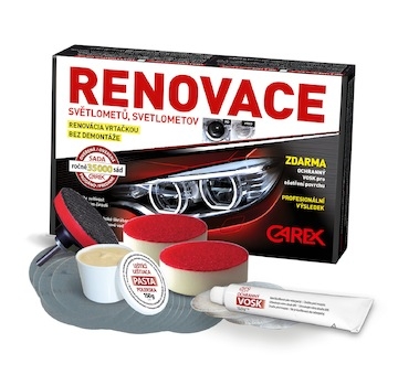 CAREX - sada na RENOVACI plastových světlometů (VELKÁ)