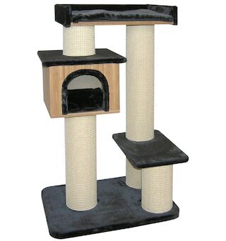CATGATO skrabadlo Bamboo Residence antracit 126cm