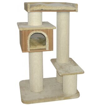CATGATO skrabadlo Bamboo Residence bezove 126cm