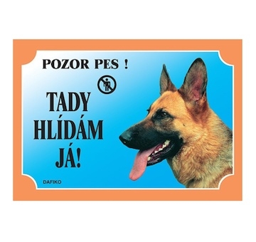 Cedulka Dafiko NĚMECKÝ OVČAK z boku
