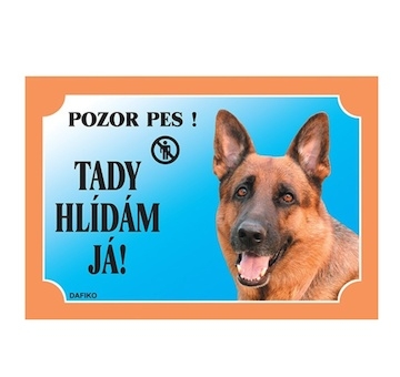 Cedulka Dafiko NĚMECKÝ OVČAK ze předu
