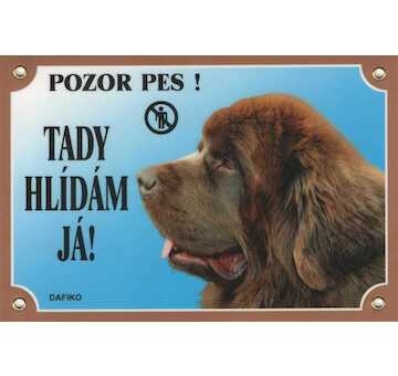 Cedulka Dafiko NOVOFUNDLANSKÝ PES hnědý