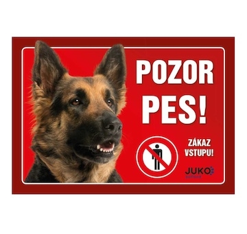 Cedulka Juko NĚMECKÝ OVČÁK hnědý