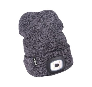 Čepice s čelovkou 4 x 45 lm USB nabíjení šedá/černá EXTOL LIGHT