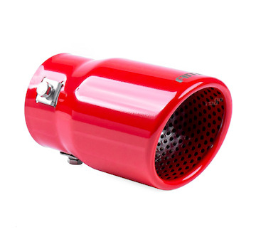 Červená nerezová koncovka tlumiče výfuku