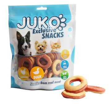 Chicken & Duck Doughnuts JUKO Snacks 250 g