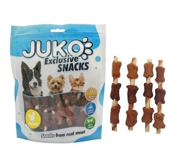 Chicken, Duck & Liver wrap Rawhide JUKO Snacks 250 g