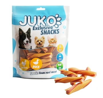 Chicken, Duck & Pumpkin Tricolor Twist JUKO Snacks 250 g