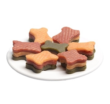 Chicken, duck & spinach in Bone Shape JUKO Snacks 250 g