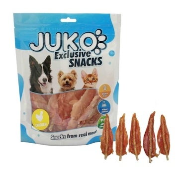 Chicken Soft Jerky with Rawhide JUKO Snacks 250 g