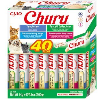 Churu cat masové pyré mix - tuňák, mořské plody 560g (BAL.)
