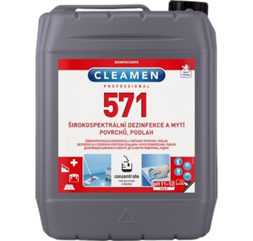 CLEAMEN 571 concentrate širokospektrální dezinfekce a mytí povrchů, podlah 5l