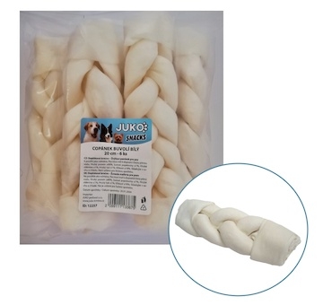 Copánek buvolí bílý JUKO Snacks 20 cm (6 ks)