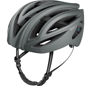 cyklo přilba s headsetem R2 EVO, SENA (matná šedá, vel. S)