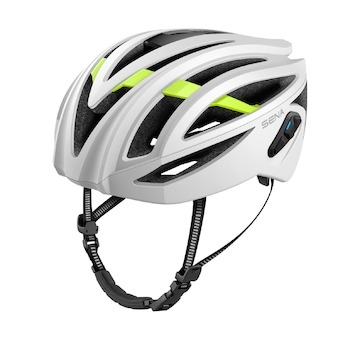 cyklo přilba s headsetem R2, SENA (matná bílá, vel. S)