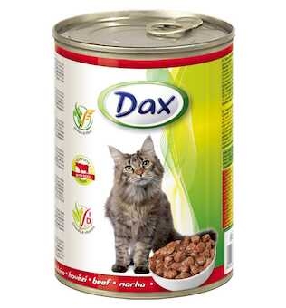 Dax Cat kousky hovězí, konzerva 415 g
