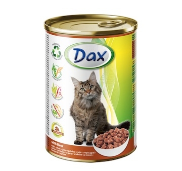 Dax Cat kousky játra, konzerva 415 g