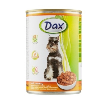 Dax Dog kousky drůbeží, konzerva 415 g