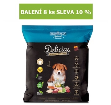Delicias Dog Puppy Soft poloměkké krmivo 800 g (8 ks) SLEVA 10 %