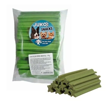 Dentální kříž Mentol JUKO Snacks 1 kg (cca 44 ks)