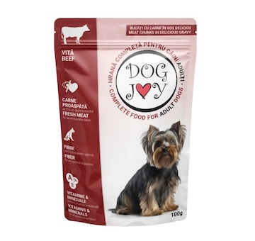 Dog Joy hovězí v omáčce, kapsa 100 g