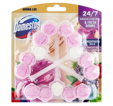 Domestos WC blok aroma Lux Wild  Berries&Hibiscus