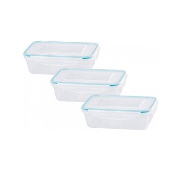 Dóza na potraviny Lunchbox 1350 ml plastová, Clip uzávěr, sada 3 ks – MagicHome