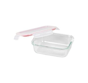 Dóza na potraviny obdélníková skleněná 650 ml, plastové víko s Clip uzávěrem  – MagicHome