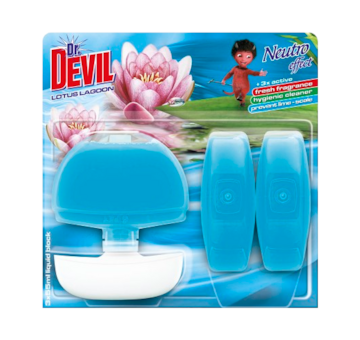 Dr. Devil tekutý WC blok neutro efekt 3x55ml Lotus lagoon