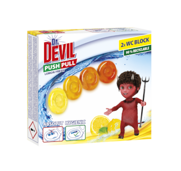 Dr. Devil WC push pull gel 2x20g Lemon Fresh