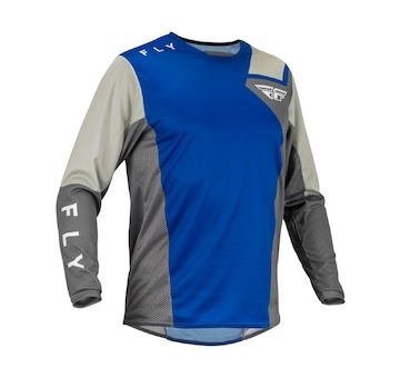 dres KINETIC JET, FLY RACING - USA 2023 (modrá/šedá/bílá, vel. M)