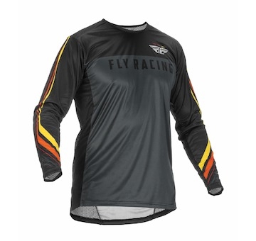 dres LITE, FLY RACING - USA 2022 (metal/červená/žlutá , vel. 2XL)