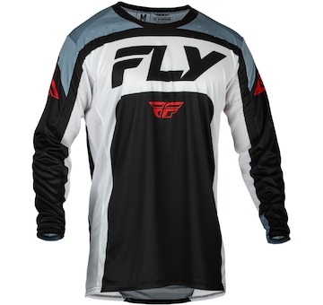 dres LITE, FLY RACING - USA 2024 (černá/bílá/šedá, vel. M)