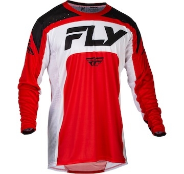 dres LITE, FLY RACING - USA 2024 (červená/bílá/černá, vel. M)