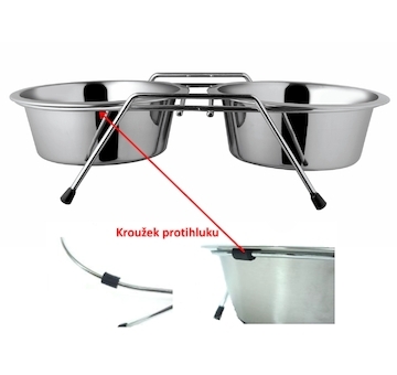 Dvojmiska nerez se stojánkem 2 x 0,25 l
