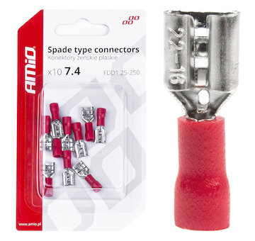 Elektrické konektory – samice (násuvka) 7.4mm 0.5-1.5mm2 10A 10 ks