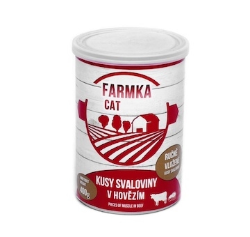 FARMKA Cat se svalovinou, konzerva 400 g