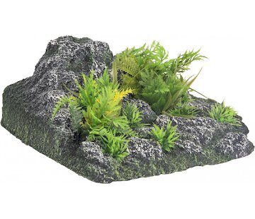 FLAMINGO akvarijní dekorace CONDROZ ROCK+rostlina ANGLE 23x22x8,5cm