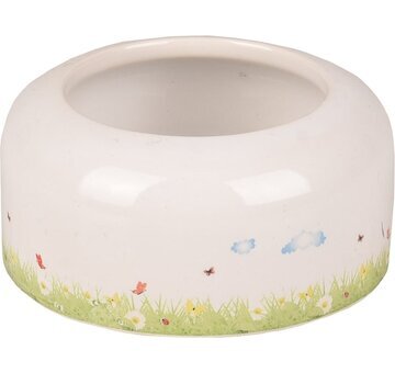 FLAMINGO miska pro hlodavce KIKI CERAMIC ROUND bílá S 8,3x8,3x3,5cm 100ml