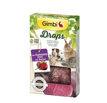 Gimborn I DROPS pro hlodavce s cervenou repou 50g