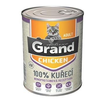 Grand deluxe Cat 100 % kuřecí, konzerva 400 g 