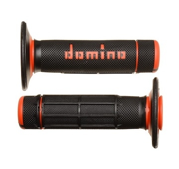 gripy A020 (offroad) délka 118 mm, DOMINO (černo-oranžové)