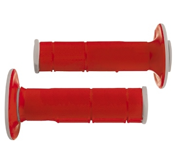 gripy Racing (dvouvrstvé, měkké), RTECH (červeno-šedé, pár, délka 116 mm)