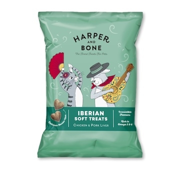 Harper and Bone Cat & Dog iberské měkké pamlsky kuře a vepřové 90 g