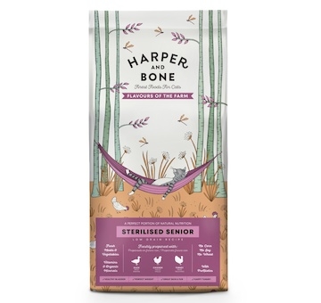 Harper and Bone Cat Senior Sterilised příchutě farmy 2 kg