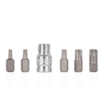 Hlavice zástrčné XZN M5-M12, adaptér 1/2", sada 6ks GEKO