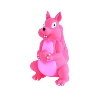 Hračka pes - veverka latex 15 cm