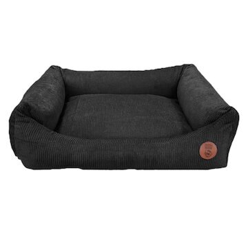 HUHUBAMBOO Pelíšek pro pejska CORD černý velikost L